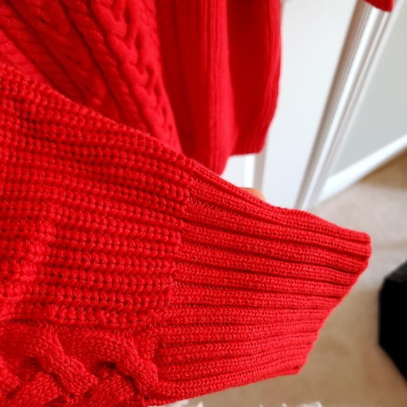NWT GAP red turtleneck cable knit dress size XL - Picture 6 of 8